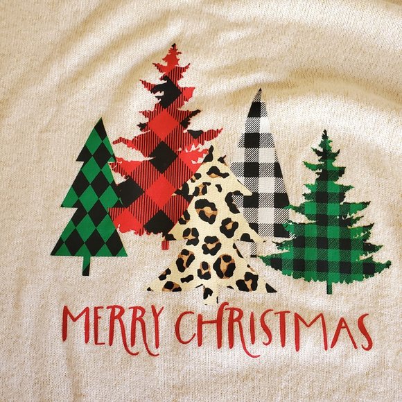 Wishing You Very Magical Season Cream Christmas Tree Sweater - L -NWT - Picture 4 of 6